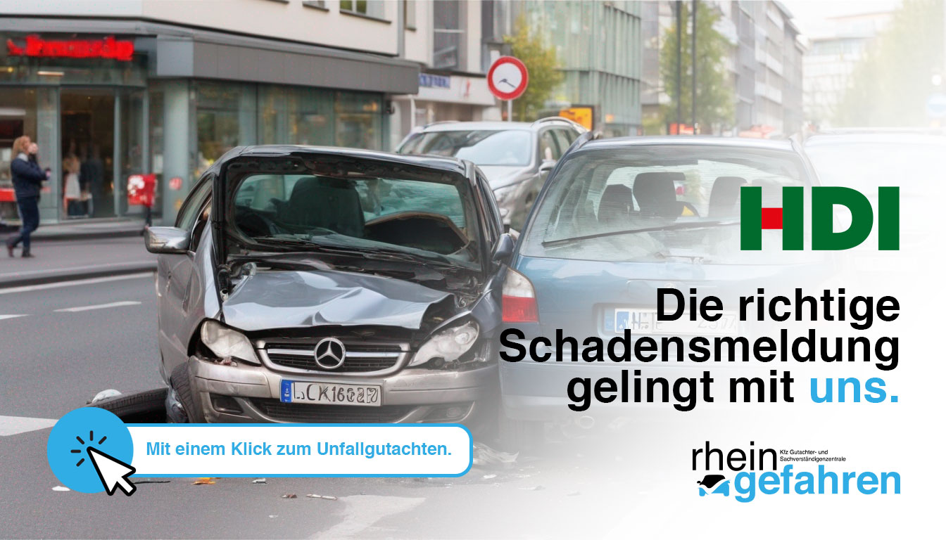 HDI Unfallmeldung einfach gemacht - Unsere Kfz-Sachverständigen in Köln sind für Sie da, wenn es darauf ankommt